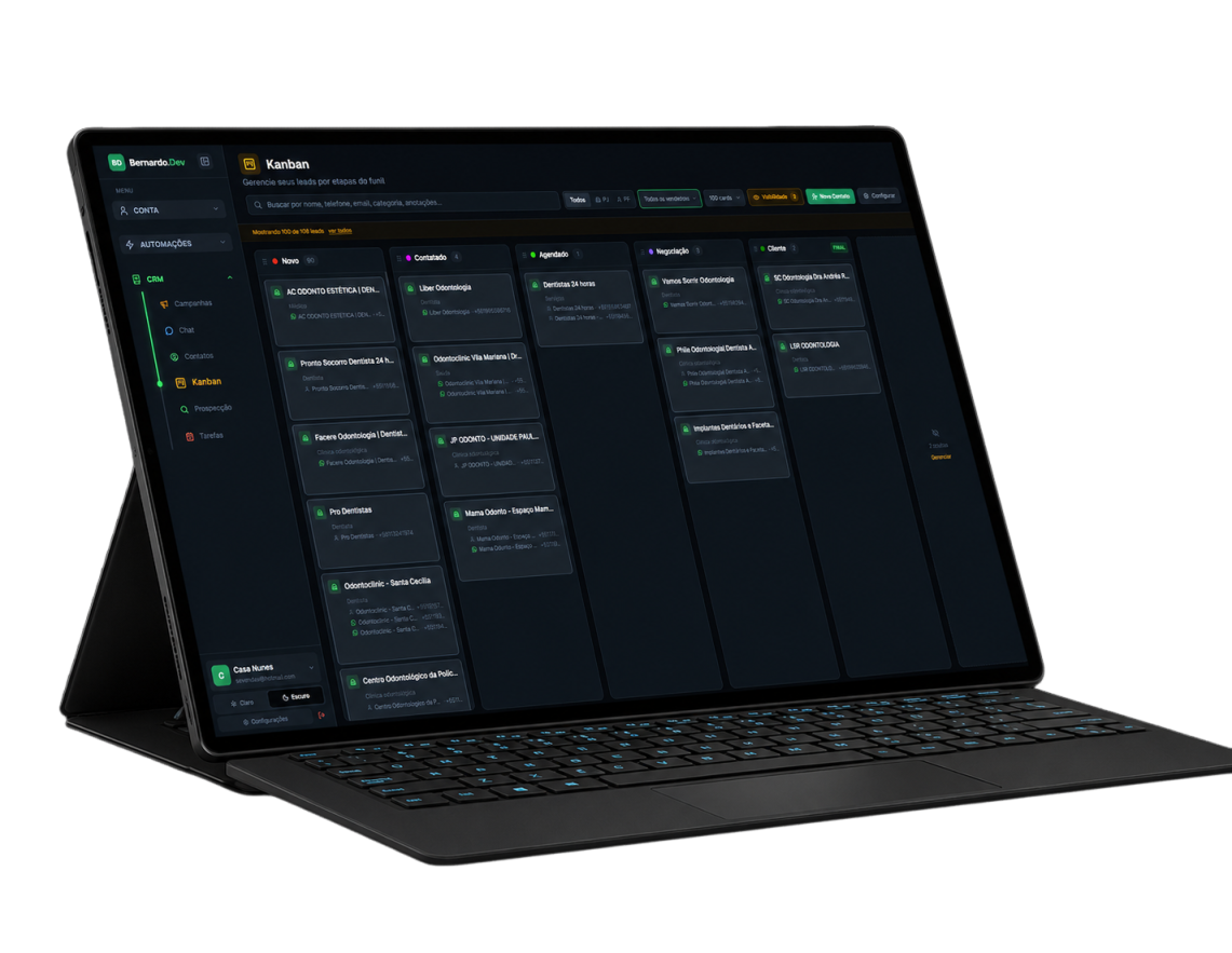 Plataforma Bernardo.Dev de automações e catálogo inteligente